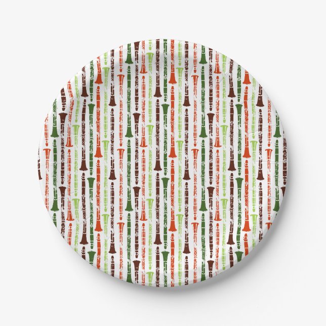 Clarinet Themed Paper Plate (Front)