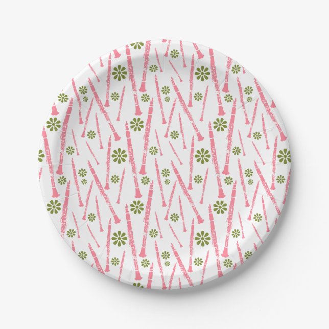 Clarinet Themed Paper Plate (Front)