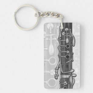 Clarinet Upper Joint Personalized Music Keychain