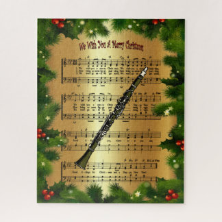 Clarinet ~ “We Wish You A Merry Christmas” ~  Jigsaw Puzzle