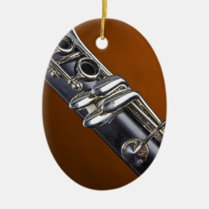 Clarinet with Gold Background Ornament