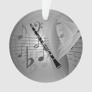 Clarinet with Musical Accents Ornament