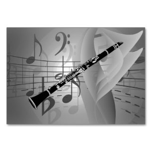 Clarinet with Musical Accents Table Number