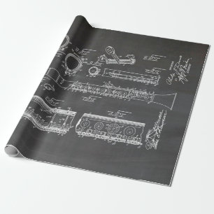 Clarinet with Musical Accents Wrapping Paper