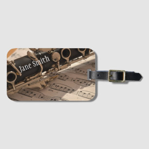Clarinet woodwind instrument case luggage tag