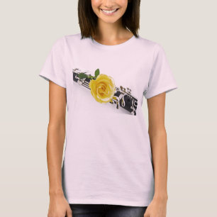 Clarinet Yellow Rose Flower Shirt