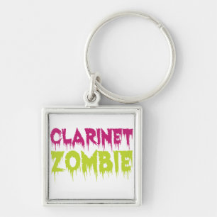 Clarinet Zombie Keychain