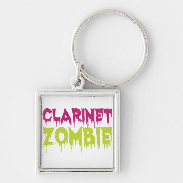 Clarinet Zombie Keychain (Front)