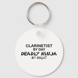 Clarinetist Deadly Ninja by Night Keychain