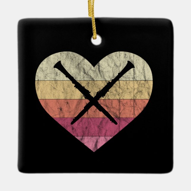 Clarinetist Loves Playing Clarinet Ceramic Ornament (Front)