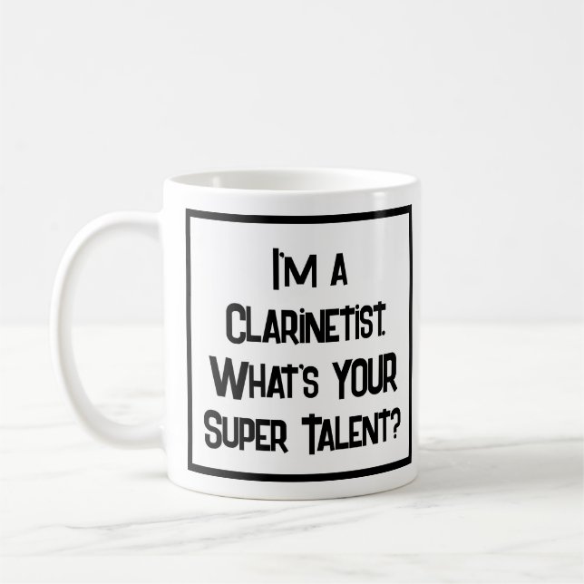 Clarinetist Super Talent. Café Mug (Gauche)