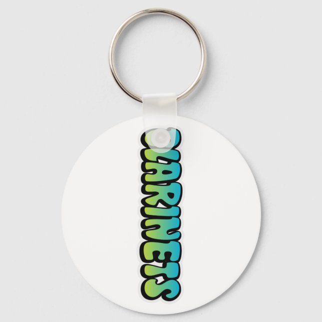 Clarinets Down Keychain (Front)