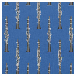 Clarinets Music Musician Room Decor Blue Fabric