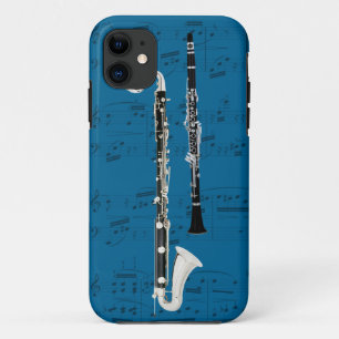 Clarinets & music phone case. Pick colour iPhone 11 Case