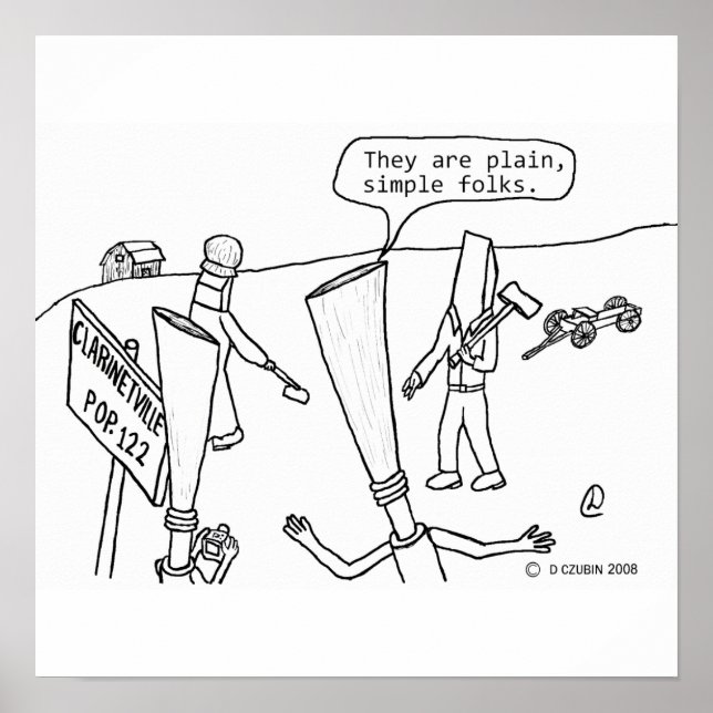 Clarinetville White Poster (Front)