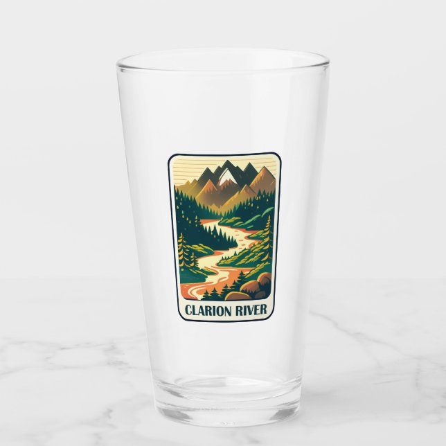 Clarion River Pennsylvania Colours Glass (Front)