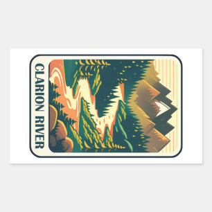 Clarion River Pennsylvania Colours Sticker