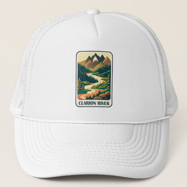 Clarion River Pennsylvania Colours Trucker Hat (Front)