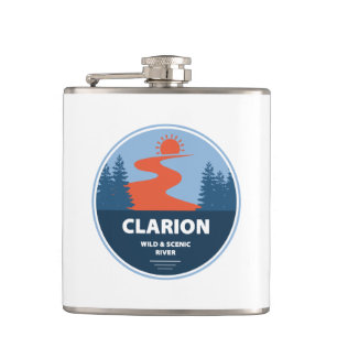 Clarion Wild And Scenic River Hip Flask