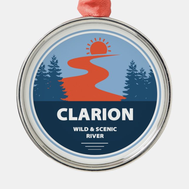 Clarion Wild And Scenic River Metal Ornament (Front)