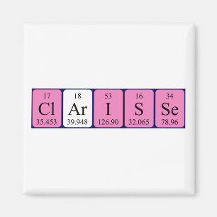 Clarisse periodic table name magnet