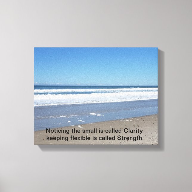 Clarity and Strength Ocean Beach Capture Canvas Print (Front)
