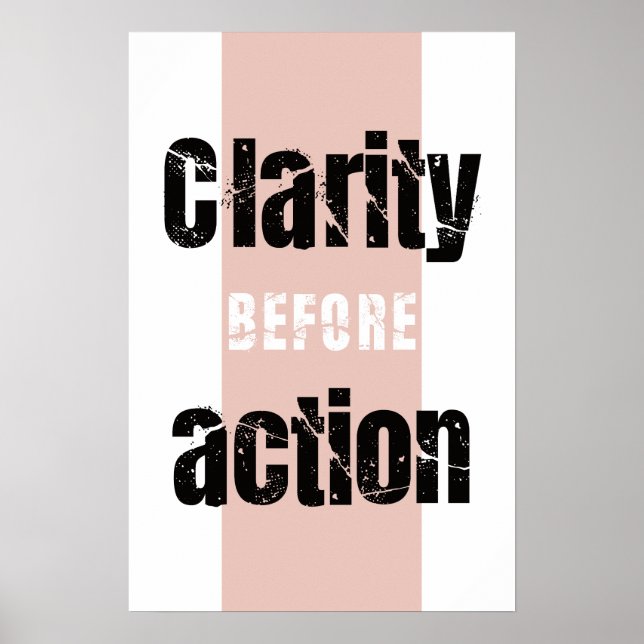 Clarity Before Action Minimalist Vertical Poster (Front)