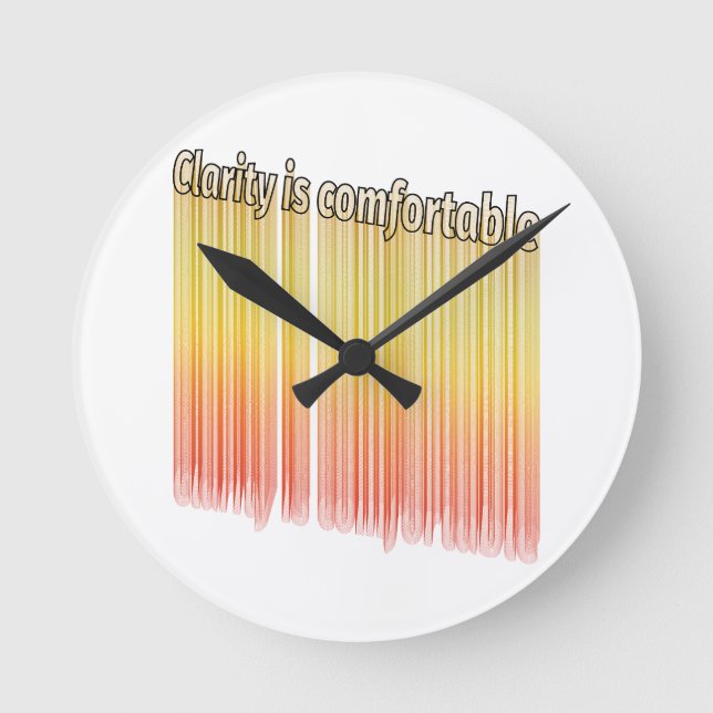 Clarity is comfortable EN Round Clock (Front)