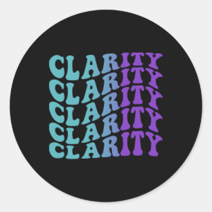 Clarity Suicide Prevention Mental Health Awareness Classic Round Sticker