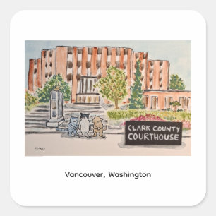 Clark County Courthouse Square Sticker