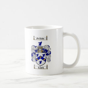 CLARK FAMILY CREST -  CLARK COAT OF ARMS COFFEE MUG