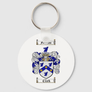 CLARK FAMILY CREST -  CLARK COAT OF ARMS KEYCHAIN