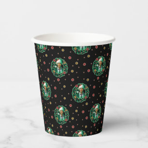 Clark Griswold Christmas Wreath Pattern Paper Cups