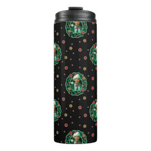 Clark Griswold Christmas Wreath Pattern Thermal Tumbler