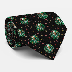 Clark Griswold Christmas Wreath Pattern Tie