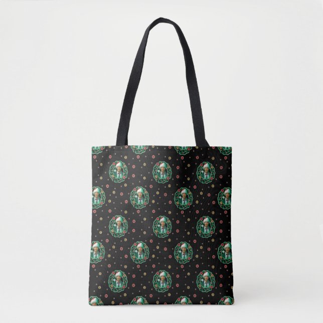 Clark Griswold Christmas Wreath Pattern Tote Bag (Front)