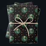 Clark Griswold Christmas Wreath Pattern Wrapping Paper Sheet<br><div class="desc">This pattern features Clark Griswold in a neon Holiday wreath from the classic movie,  National Lampoon's Christmas Vacation.</div>