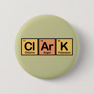 Clark made of Elements 2 Inch Round Button