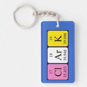 Clark periodic table name keyring