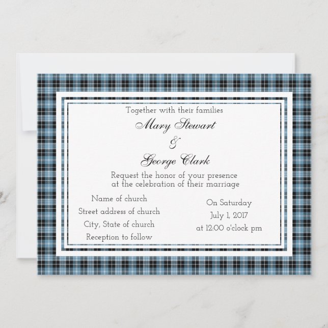 Clark Scottish Faire-part de mariage (Devant)