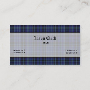 Clark Tartan Plaid Carte de visite personnalisé