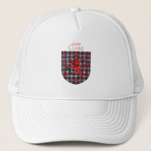 Clark Tartan Scottish Plaid Lion Rampant Trucker Hat