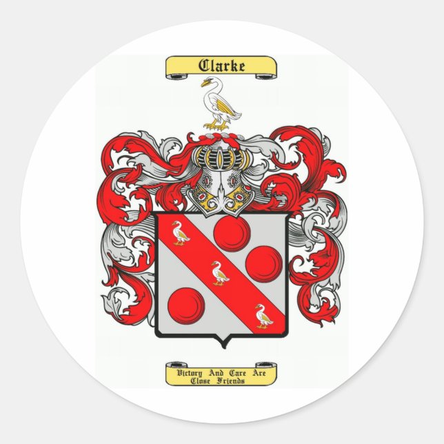 clarke classic round sticker (Front)