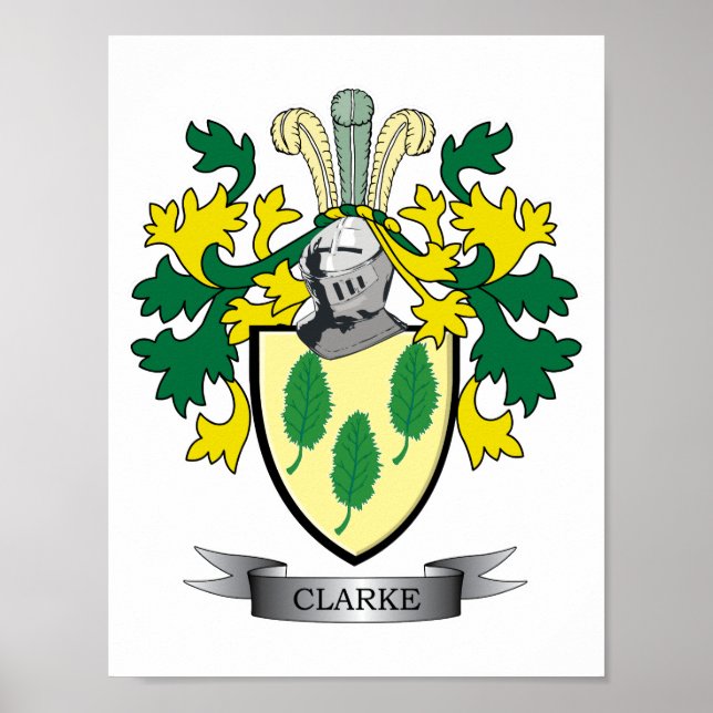 Clarke Coat of Arms Poster (Front)