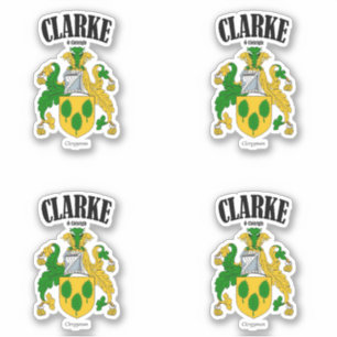 Clarke Crest Irish Translation & Meaning (x4)