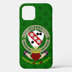 Clarke Irish Shield & Claddagh Personalized    iPhone 12 Case