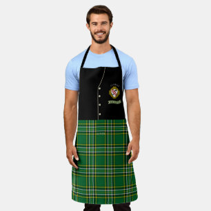 Clarke Irish Shield & Tartan Personalized Kilt  Apron