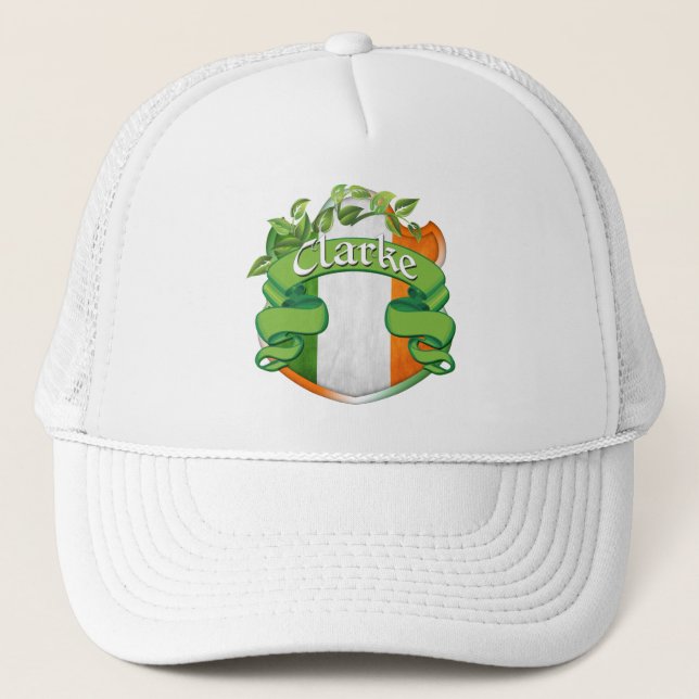 Clarke Irish Shield Trucker Hat (Front)