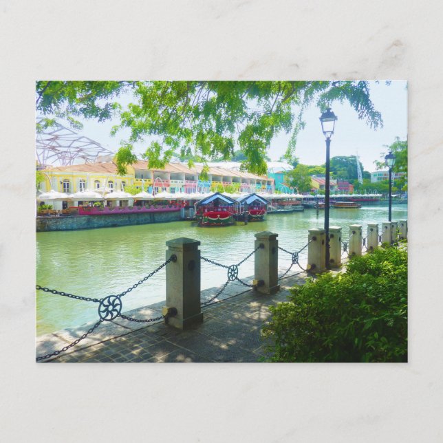 Clarke Quay riverside Singapour carte postale (Devant)