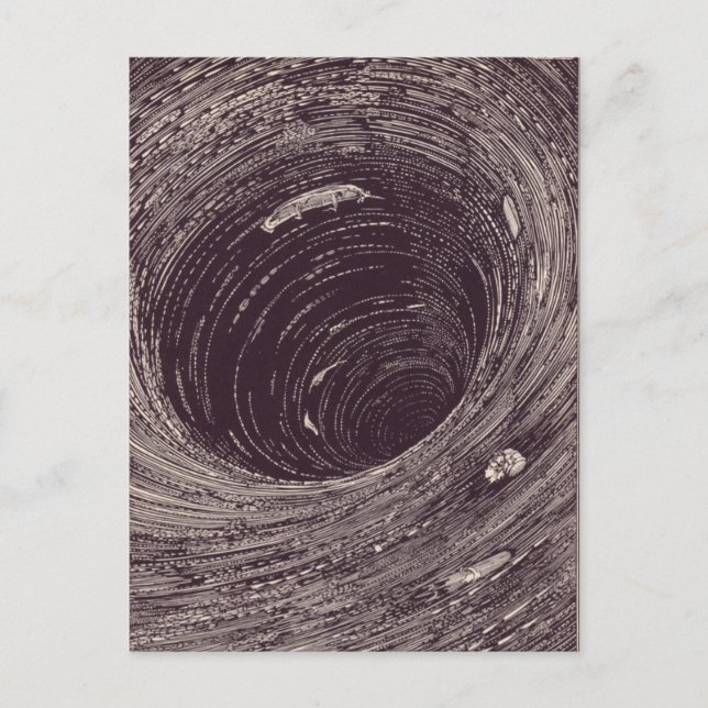 Clarke's Edgar Allan Poe Illustrations Postcard (Front)